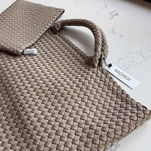 Naghedi St. Barths Large Tote Bag Color Cashmere NWT - Picture 12 of 12